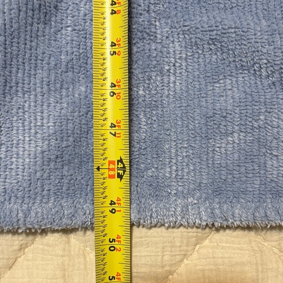 Vintage Stan Herman Blue Textured Long Sleeve 100% Cotton Robe Size Large - Picture 9 of 12